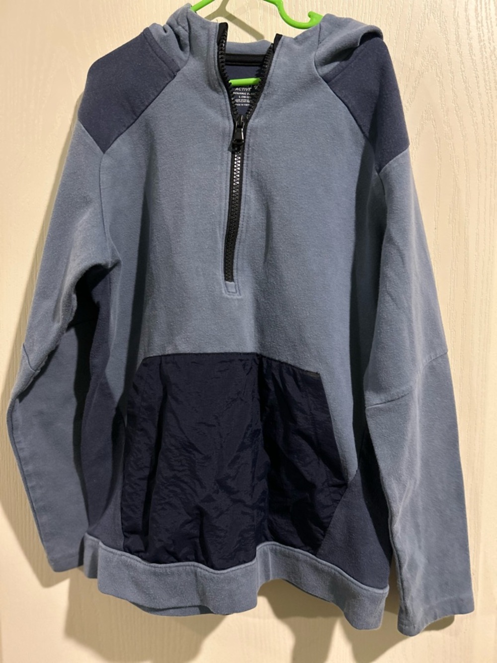 Old Navy Two-Tone Blue Half-Zip Hoodie for Kids